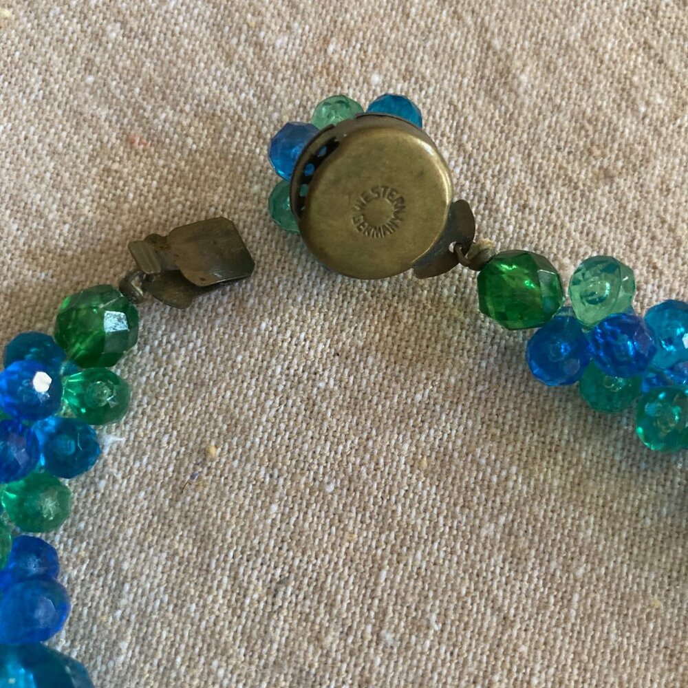 Vintage West Germany Bead Cluster Necklace - Picture 14 of 16